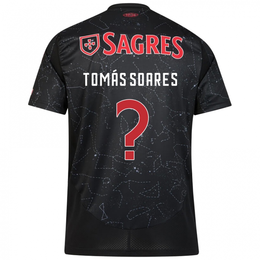 Homme Maillot Tomás Soares #0 Noir Rouge Tenues Extérieur 2024/25 T-Shirt Suisse