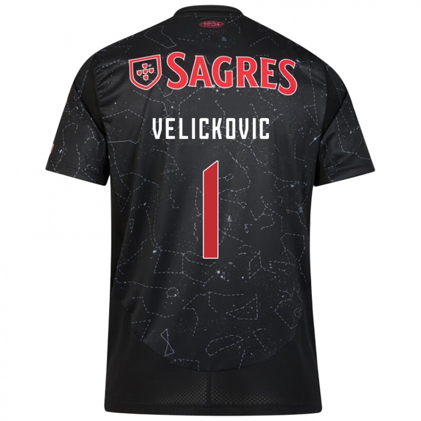 Homme Maillot Luka Velickovic #1 Noir Rouge Tenues Extérieur 2024/25 T-Shirt Suisse