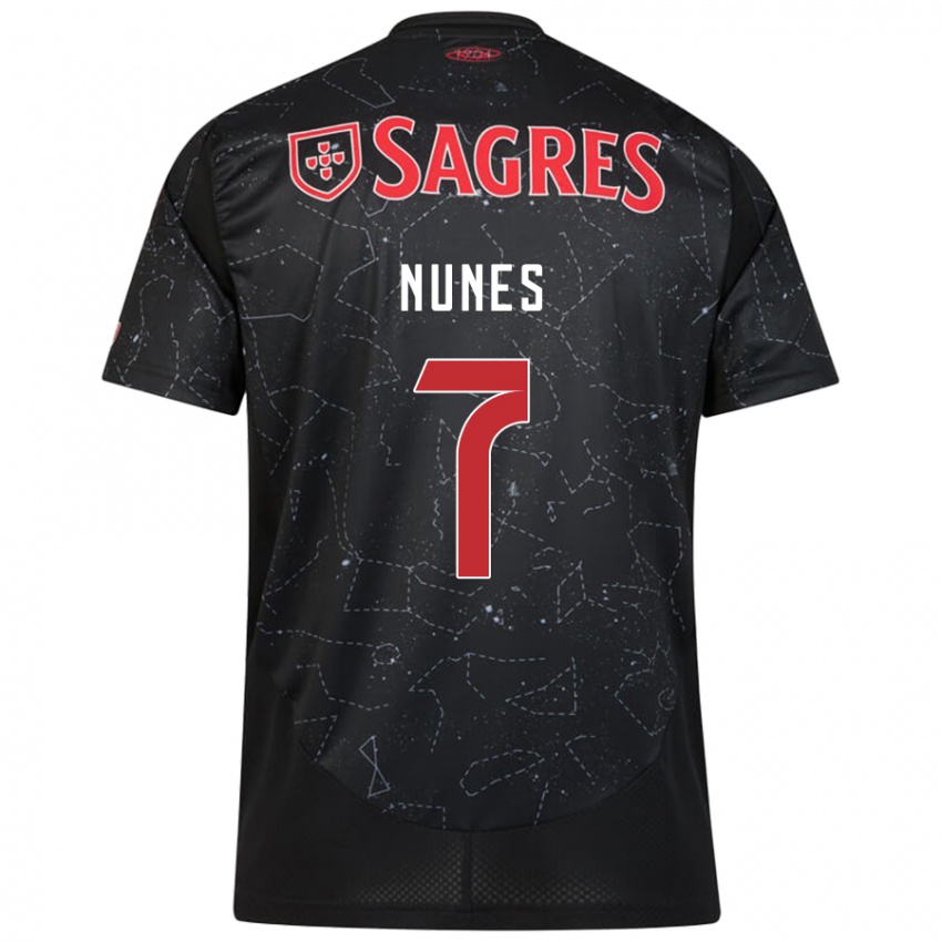 Homme Maillot Bernardo Nunes #7 Noir Rouge Tenues Extérieur 2024/25 T-Shirt Suisse