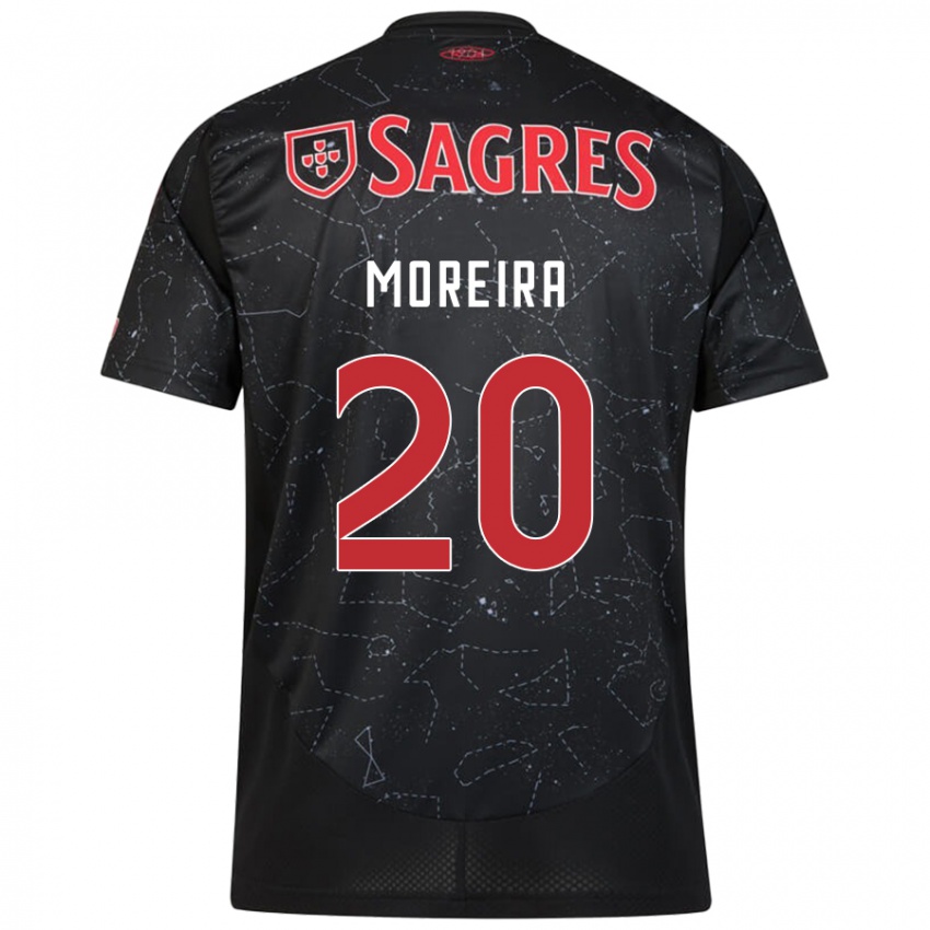 Homme Maillot André Moreira #20 Noir Rouge Tenues Extérieur 2024/25 T-Shirt Suisse