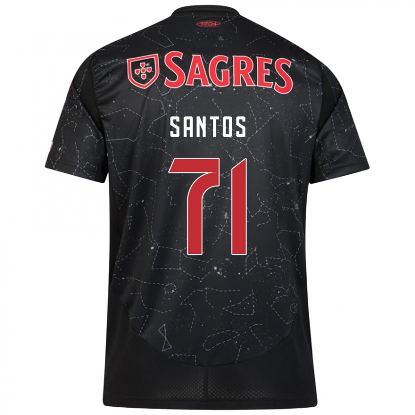 Homme Maillot Leandro Santos #71 Noir Rouge Tenues Extérieur 2024/25 T-Shirt Suisse