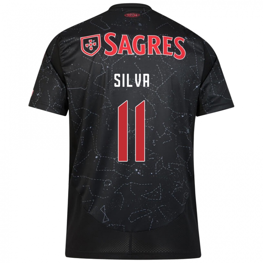 Homme Maillot Jéssica Silva #11 Noir Rouge Tenues Extérieur 2024/25 T-Shirt Suisse