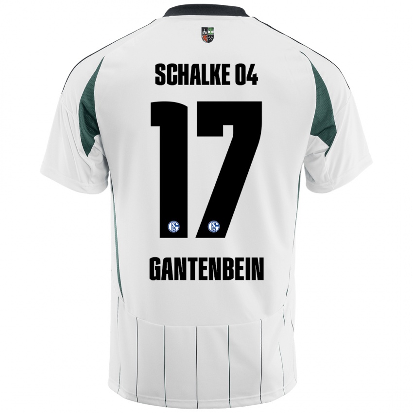 Herren Adrian Gantenbein #17 Weiß Grün Auswärtstrikot Trikot 2024/25 T-Shirt Schweiz