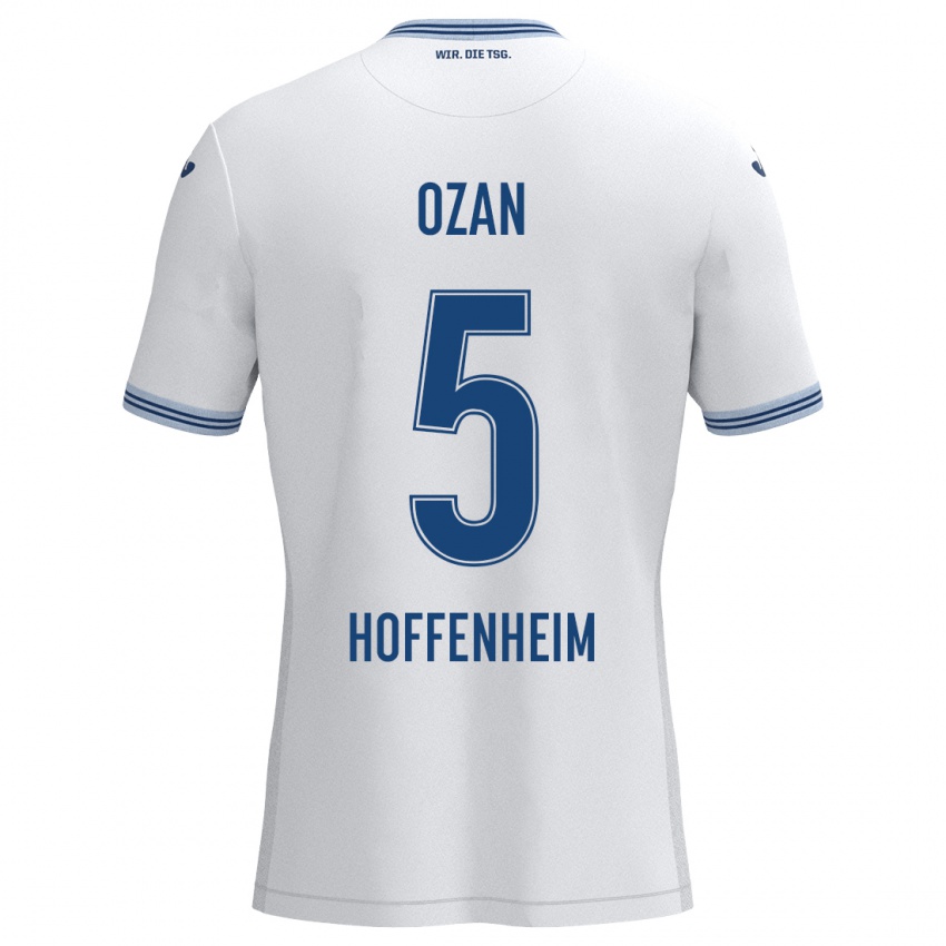 Herren Ozan Kabak #5 Weiß Blau Auswärtstrikot Trikot 2024/25 T-Shirt Schweiz