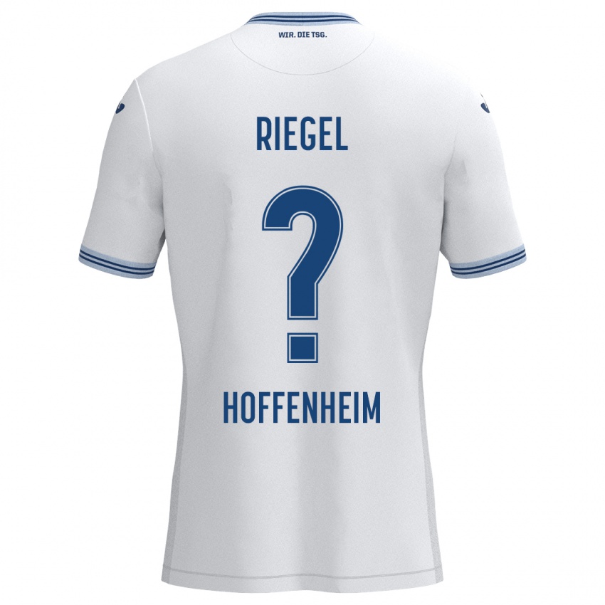 Herren Adrian Riegel #0 Weiß Blau Auswärtstrikot Trikot 2024/25 T-Shirt Schweiz