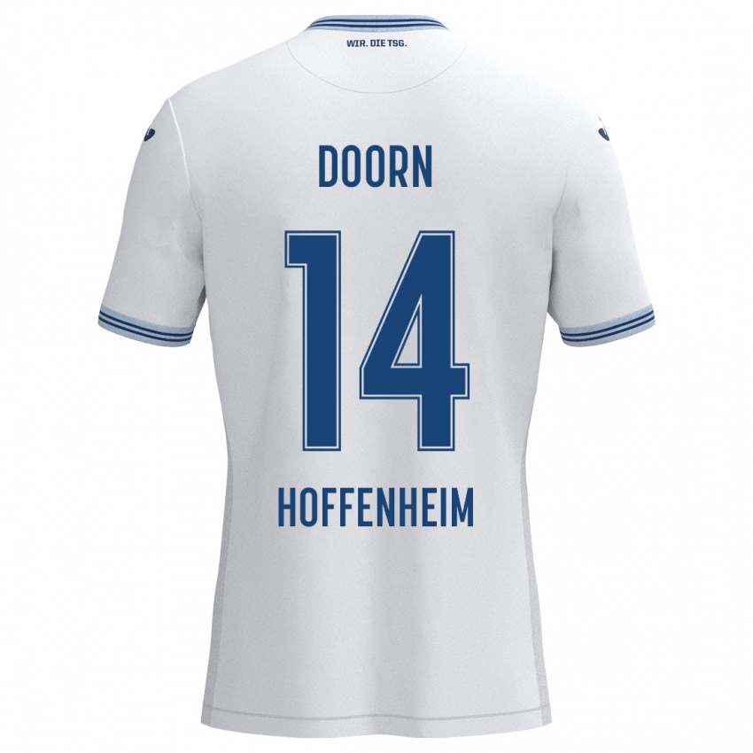 Herren Lisa Doorn #14 Weiß Blau Auswärtstrikot Trikot 2024/25 T-Shirt Schweiz