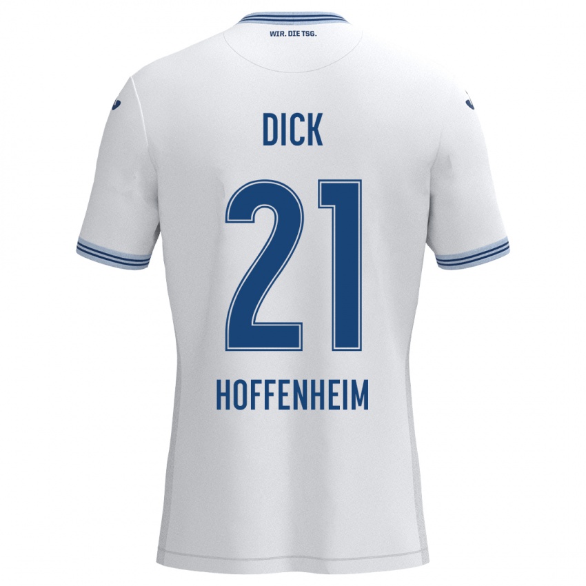 Herren Laura Dick #21 Weiß Blau Auswärtstrikot Trikot 2024/25 T-Shirt Schweiz