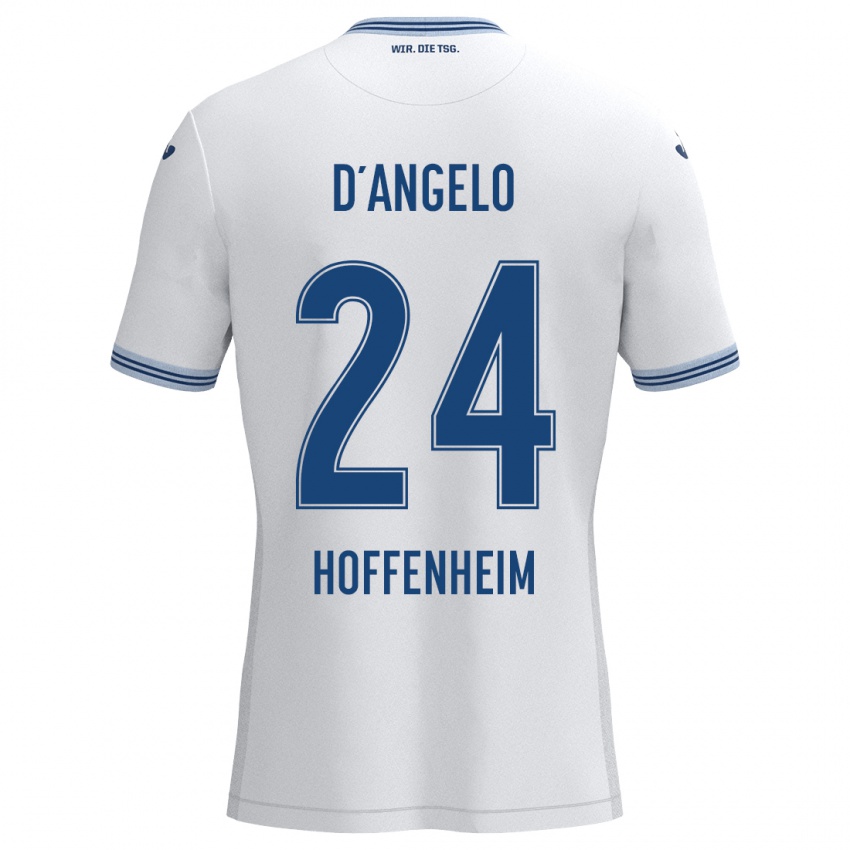 Herren Chiara D'angelo #24 Weiß Blau Auswärtstrikot Trikot 2024/25 T-Shirt Schweiz