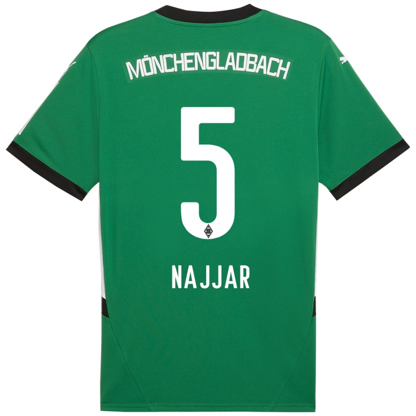 Herren Jamil Najjar #5 Grün Weiß Auswärtstrikot Trikot 2024/25 T-Shirt Schweiz