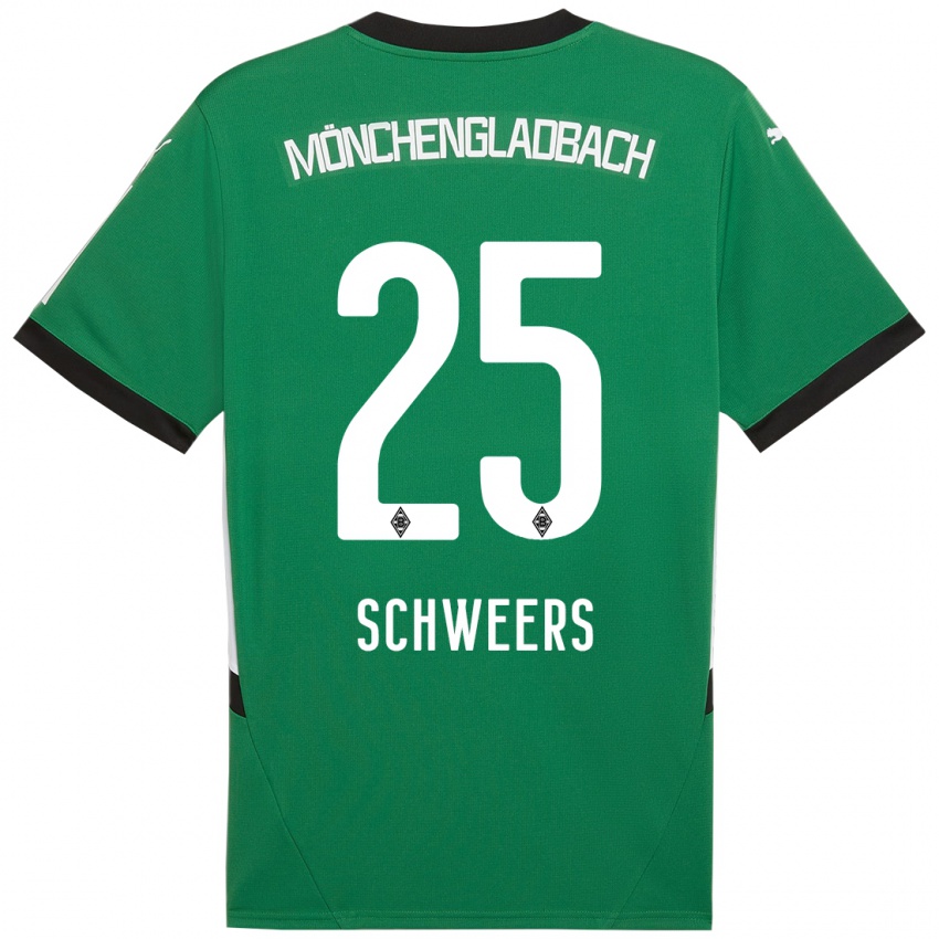 Herren Lion Schweers #25 Grün Weiß Auswärtstrikot Trikot 2024/25 T-Shirt Schweiz