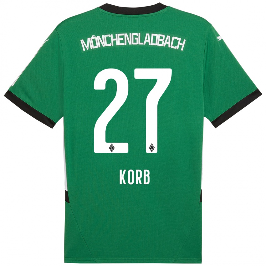 Herren Julian Korb #27 Grün Weiß Auswärtstrikot Trikot 2024/25 T-Shirt Schweiz