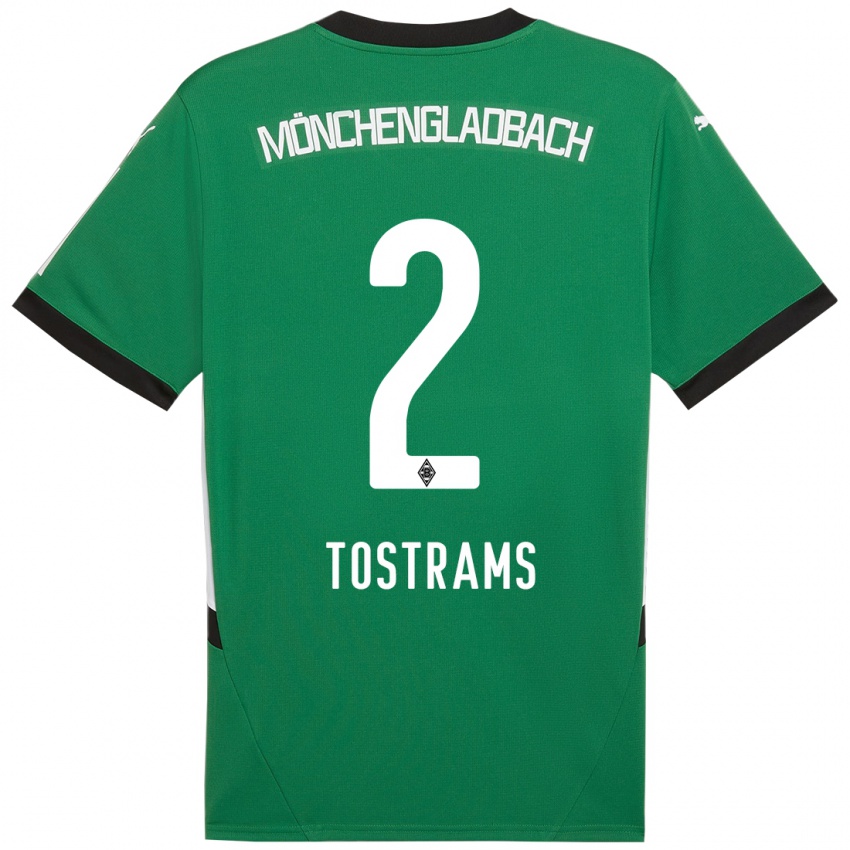 Herren Eva Tostrams #2 Grün Weiß Auswärtstrikot Trikot 2024/25 T-Shirt Schweiz