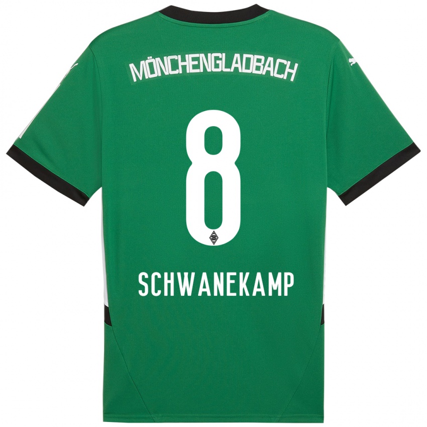 Herren Jana Schwanekamp #8 Grün Weiß Auswärtstrikot Trikot 2024/25 T-Shirt Schweiz