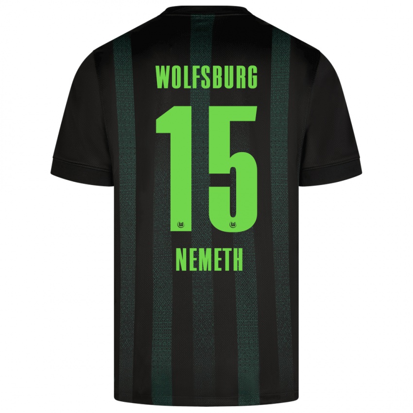 Herren Diána Németh #15 Dunkelgrün Auswärtstrikot Trikot 2024/25 T-Shirt Schweiz