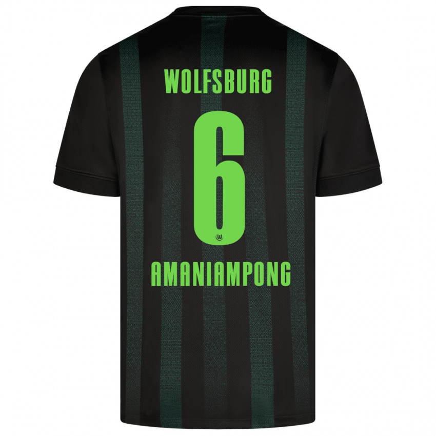 Herren Marces Amaniampong #6 Dunkelgrün Auswärtstrikot Trikot 2024/25 T-Shirt Schweiz