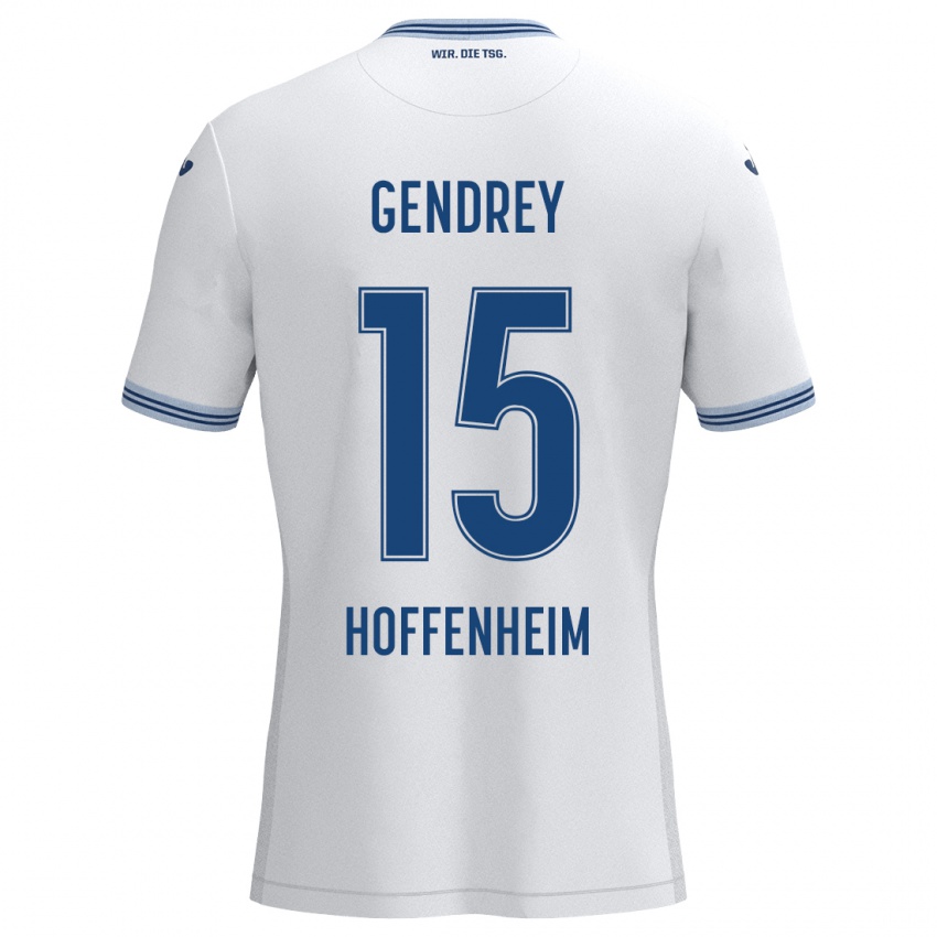 Herren Valentin Gendrey #15 Weiß Schwarz Auswärtstrikot Trikot 2024/25 T-Shirt Schweiz