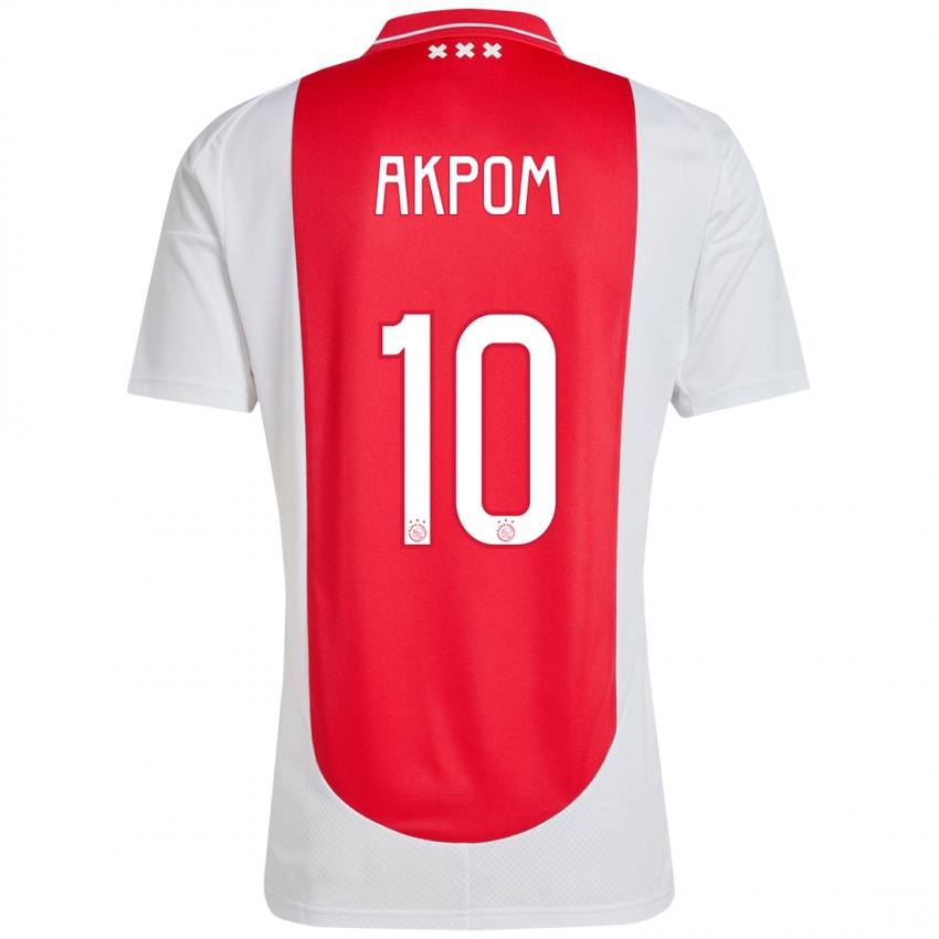 Femme Maillot Chuba Akpom #10 Rouge Blanc Tenues Domicile 2024/25 T-Shirt Suisse