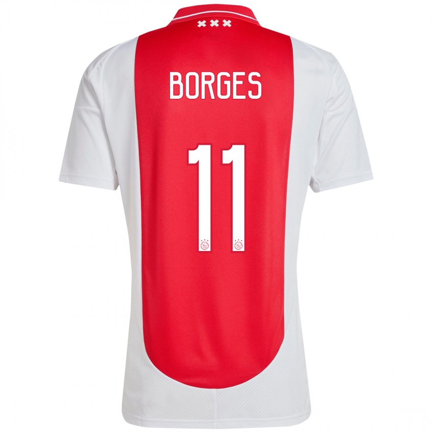 Damen Carlos Borges #11 Rot Weiß Heimtrikot Trikot 2024/25 T-Shirt Schweiz