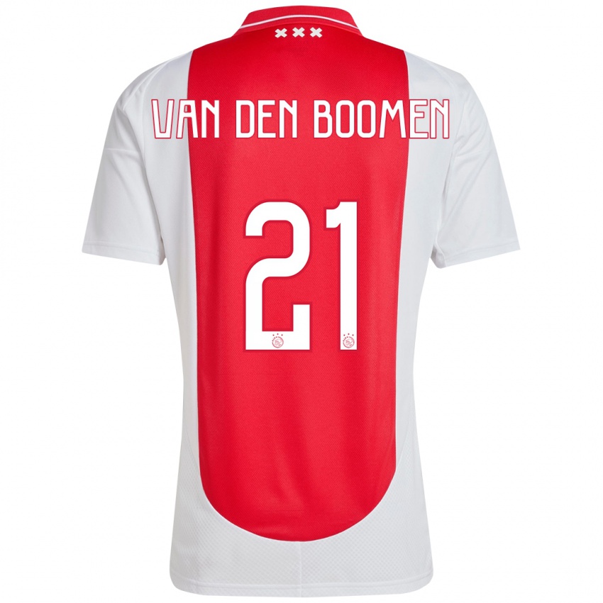 Femme Maillot Branco Van Den Boomen #21 Rouge Blanc Tenues Domicile 2024/25 T-Shirt Suisse