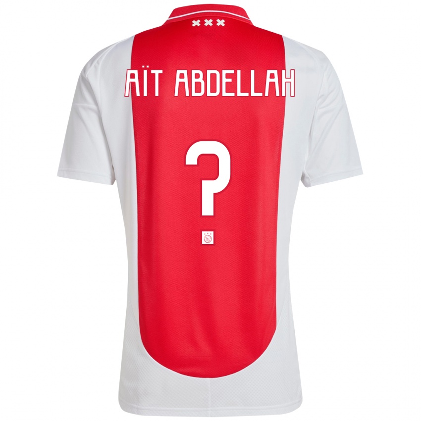 Femme Maillot Waleed Aït Abdellah #0 Rouge Blanc Tenues Domicile 2024/25 T-Shirt Suisse