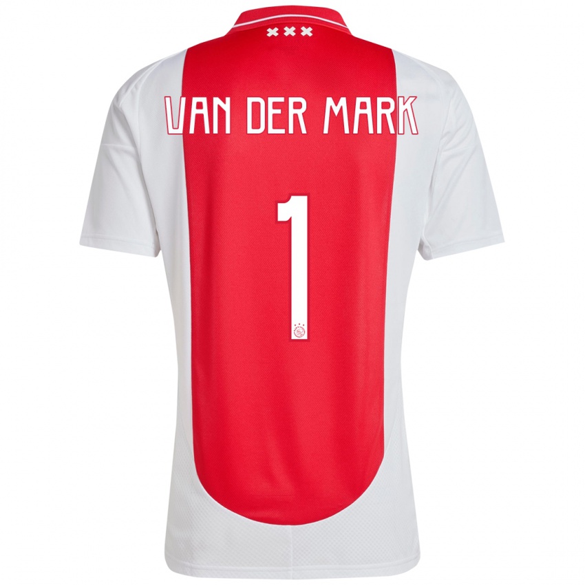 Femme Maillot Jesper Van Der Mark #1 Rouge Blanc Tenues Domicile 2024/25 T-Shirt Suisse