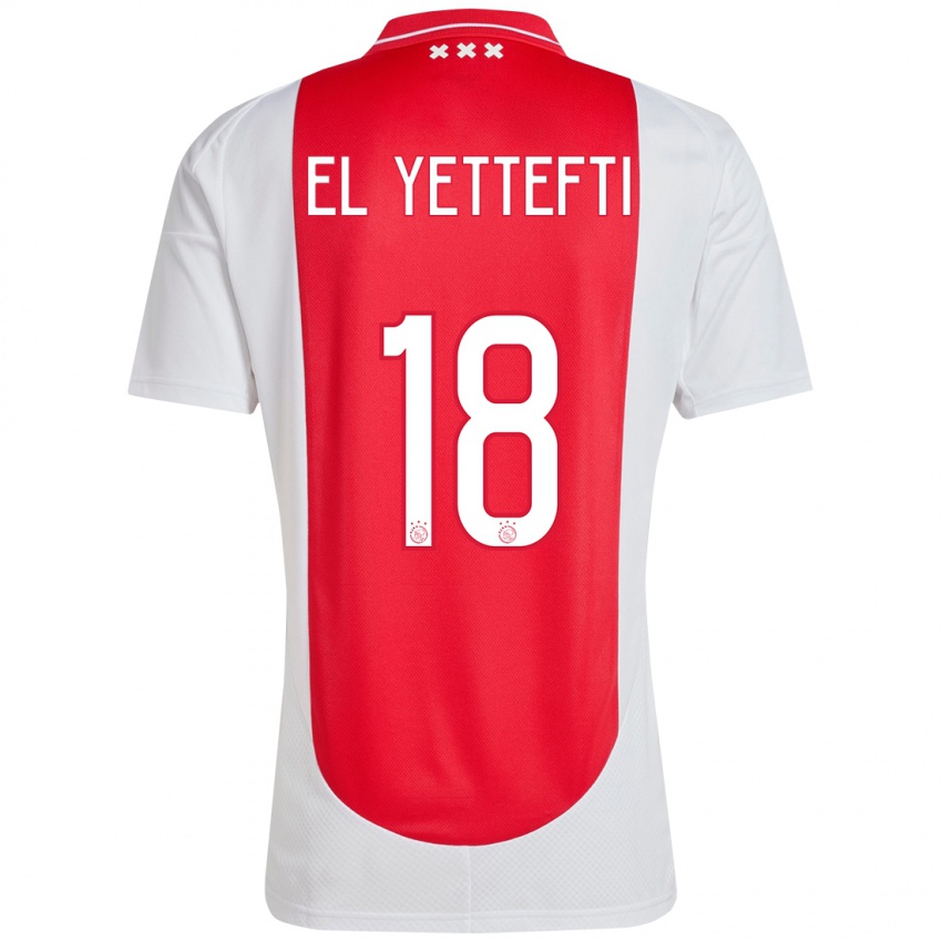 Femme Maillot Adil Amghar El Yettefti #18 Rouge Blanc Tenues Domicile 2024/25 T-Shirt Suisse