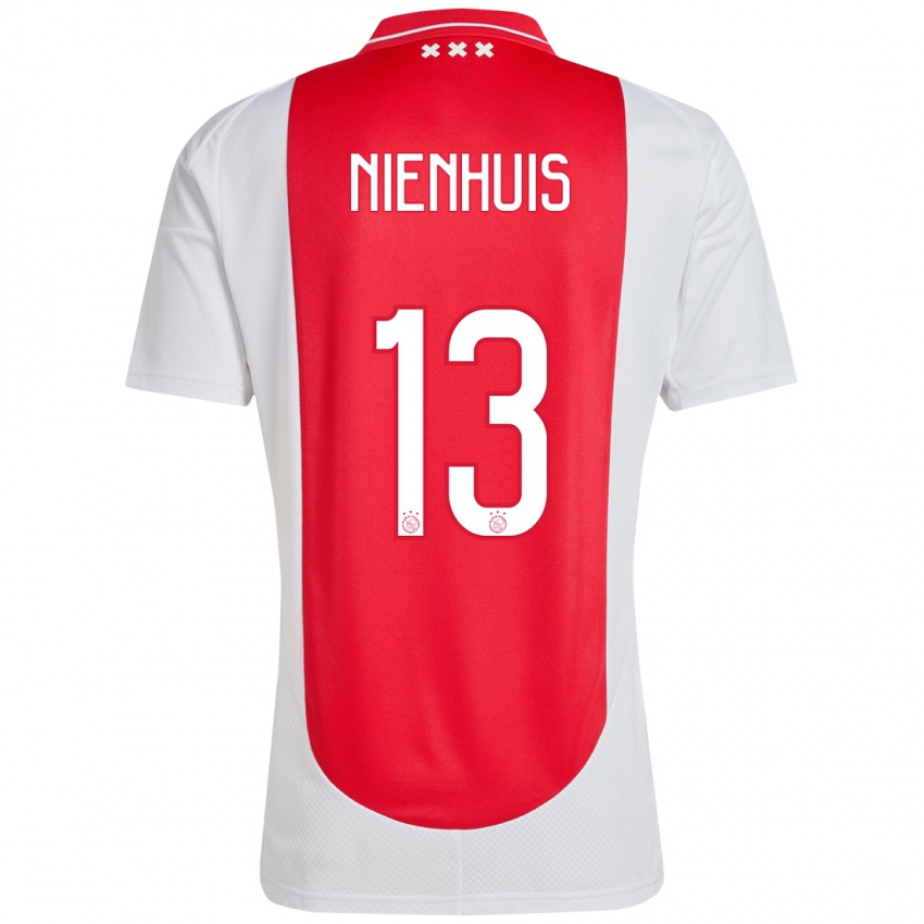 Femme Maillot Lois Niënhuis #13 Rouge Blanc Tenues Domicile 2024/25 T-Shirt Suisse