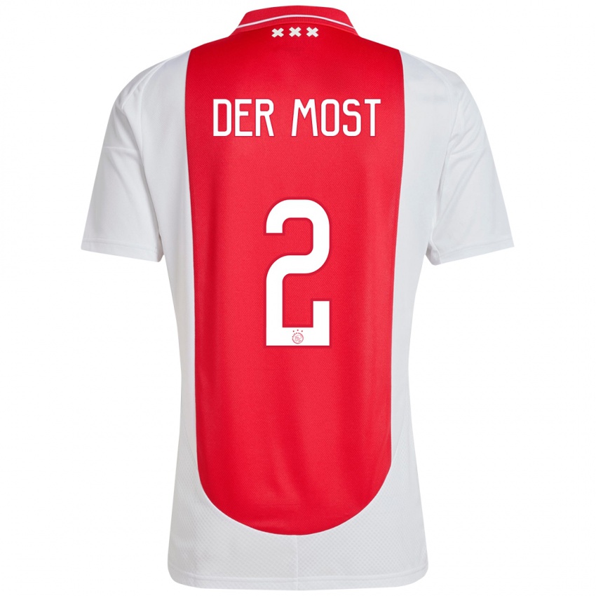 Damen Liza Van Der Most #2 Rot Weiß Heimtrikot Trikot 2024/25 T-Shirt Schweiz