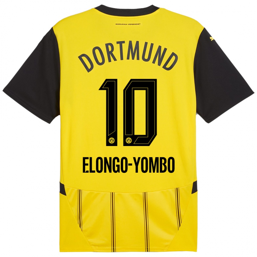 Damen Rodney Elongo-Yombo #10 Gelb Schwarz Heimtrikot Trikot 2024/25 T-Shirt Schweiz