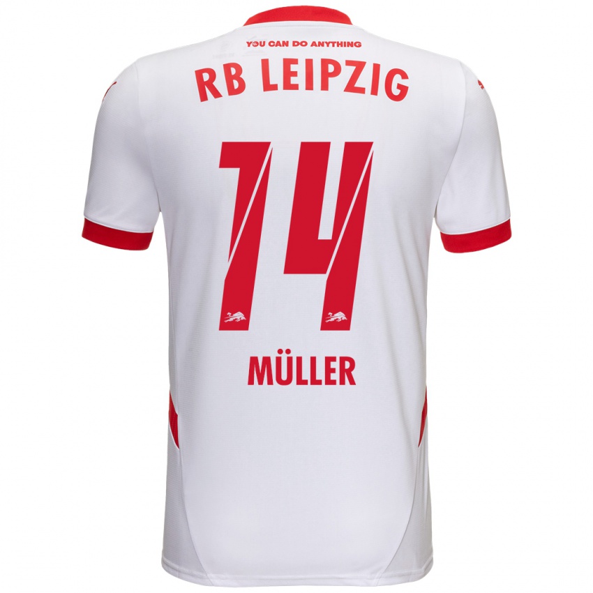 Damen Hannes Müller #14 Weiß Rot Heimtrikot Trikot 2024/25 T-Shirt Schweiz