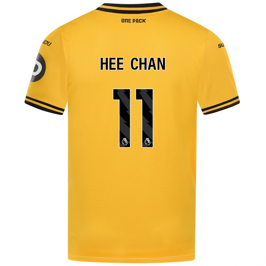 Femme Maillot Hee Chan Hwang #11 Jaune Tenues Domicile 2024/25 T-Shirt Suisse