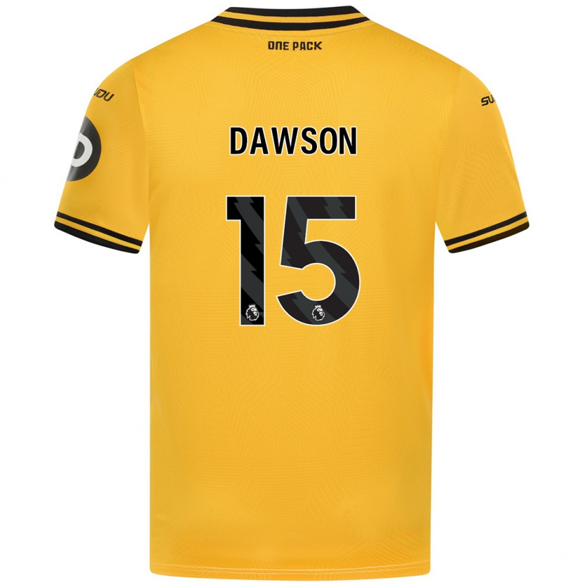 Femme Maillot Craig Dawson #15 Jaune Tenues Domicile 2024/25 T-Shirt Suisse