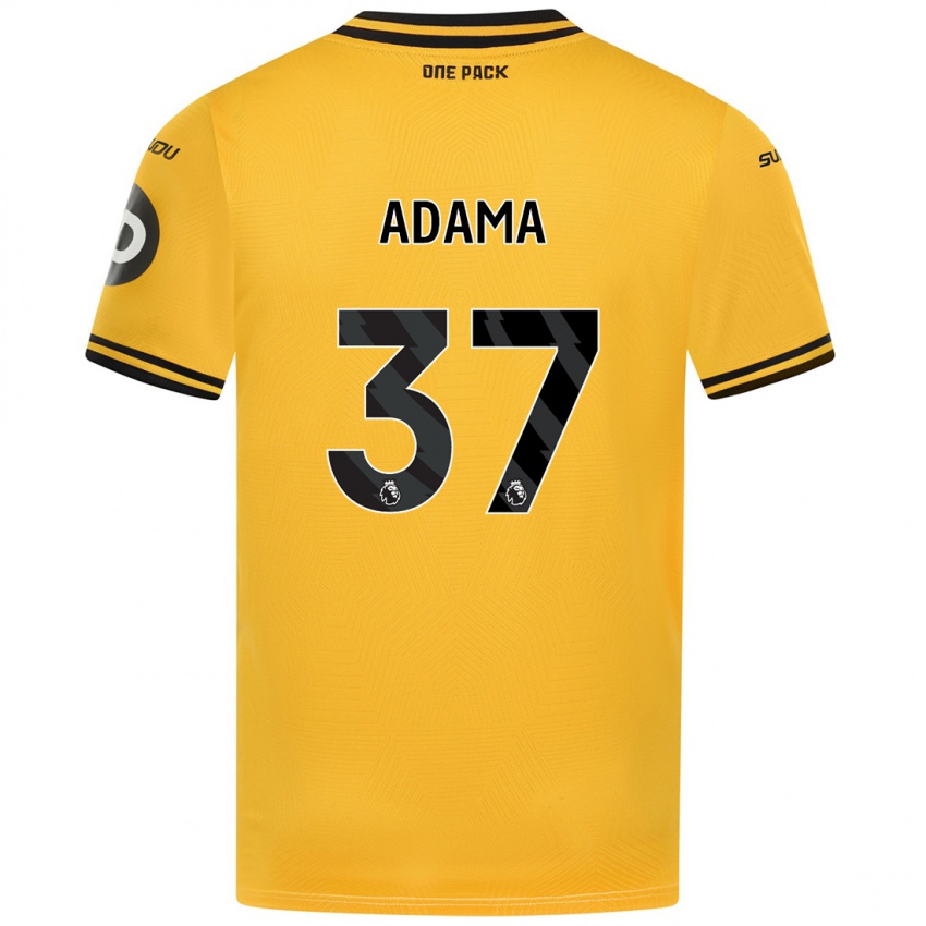 Femme Maillot Adama Traore #37 Jaune Tenues Domicile 2024/25 T-Shirt Suisse