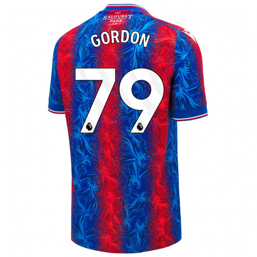 Damen John-Kymani Gordon #79 Rot Blauen Streifen Heimtrikot Trikot 2024/25 T-Shirt Schweiz