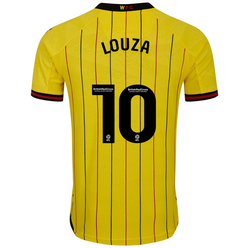 Femme Maillot Imrân Louza #10 Jaune Et Noir Tenues Domicile 2024/25 T-Shirt Suisse