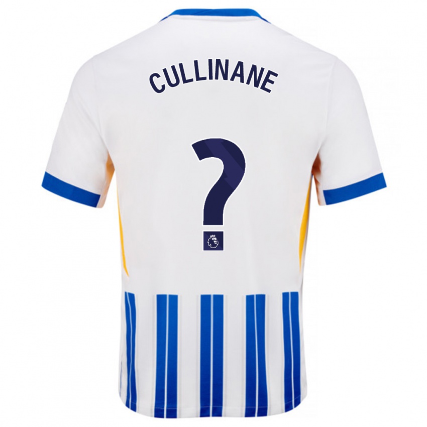 Femme Maillot Billy-Ray Cullinane #0 Blanc Bleu À Rayures Fines Tenues Domicile 2024/25 T-Shirt Suisse