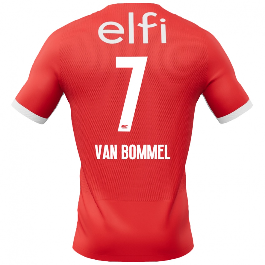 Damen Ruben Van Bommel #7 Rot Weiß Heimtrikot Trikot 2024/25 T-Shirt Schweiz