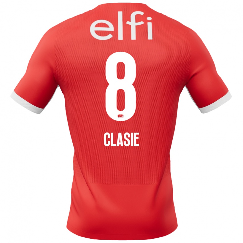 Damen Jordy Clasie #8 Rot Weiß Heimtrikot Trikot 2024/25 T-Shirt Schweiz