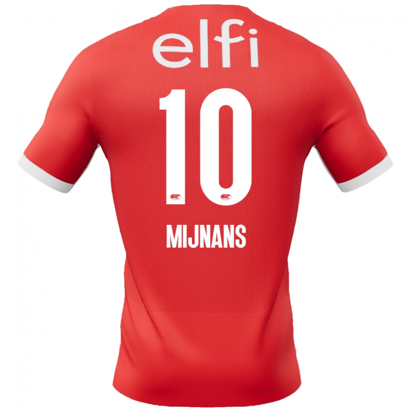 Damen Sven Mijnans #10 Rot Weiß Heimtrikot Trikot 2024/25 T-Shirt Schweiz