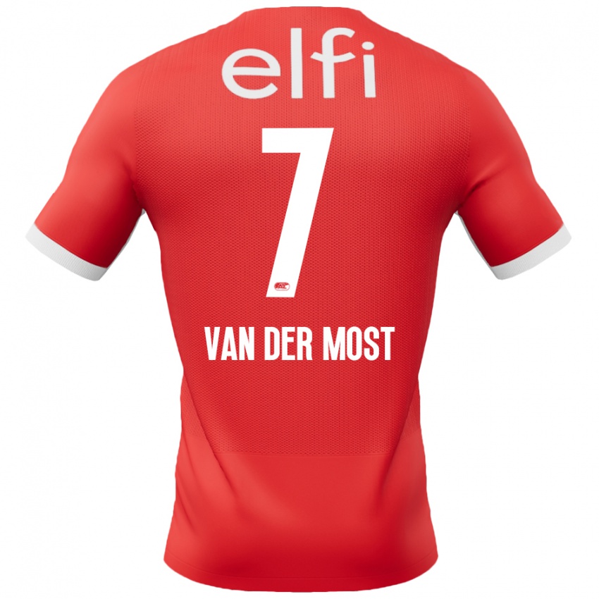 Damen Veerle Van Der Most #7 Rot Weiß Heimtrikot Trikot 2024/25 T-Shirt Schweiz