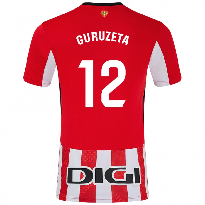 Damen Gorka Guruzeta #12 Rot Weiß Heimtrikot Trikot 2024/25 T-Shirt Schweiz