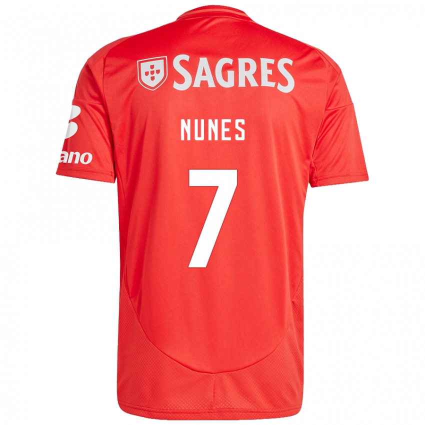 Damen Bernardo Nunes #7 Rot Weiß Heimtrikot Trikot 2024/25 T-Shirt Schweiz