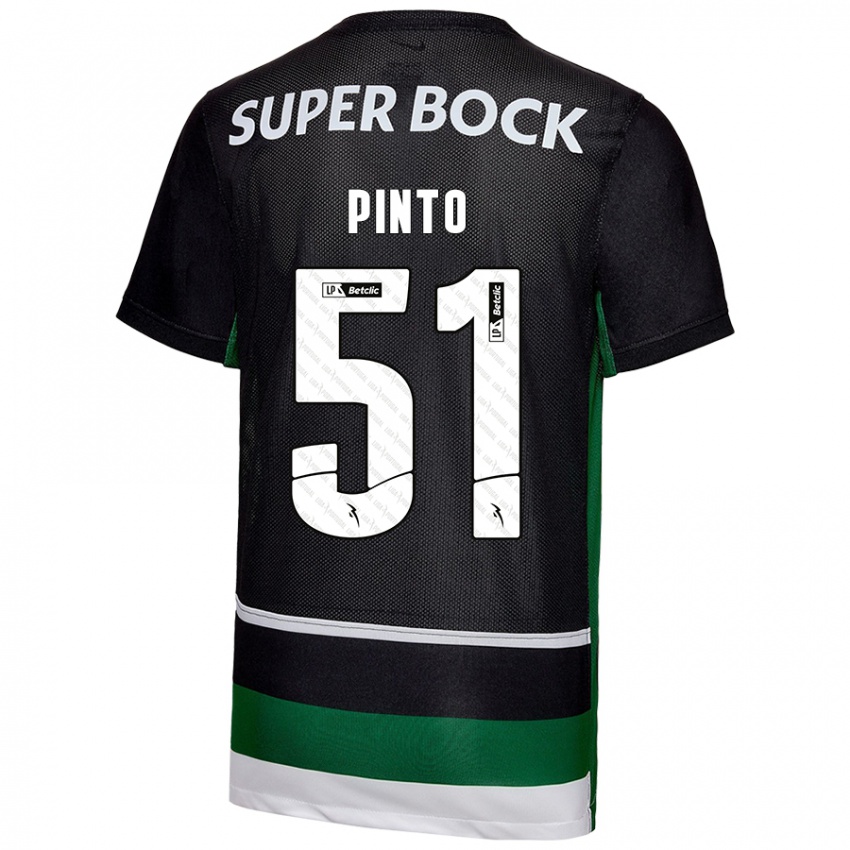 Damen Diogo Pinto #51 Schwarz Weiß Grün Heimtrikot Trikot 2024/25 T-Shirt Schweiz