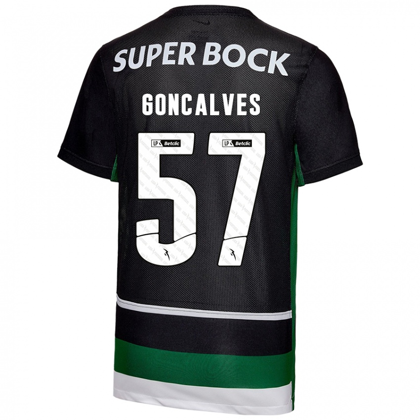 Damen Inês Gonçalves #57 Schwarz Weiß Grün Heimtrikot Trikot 2024/25 T-Shirt Schweiz