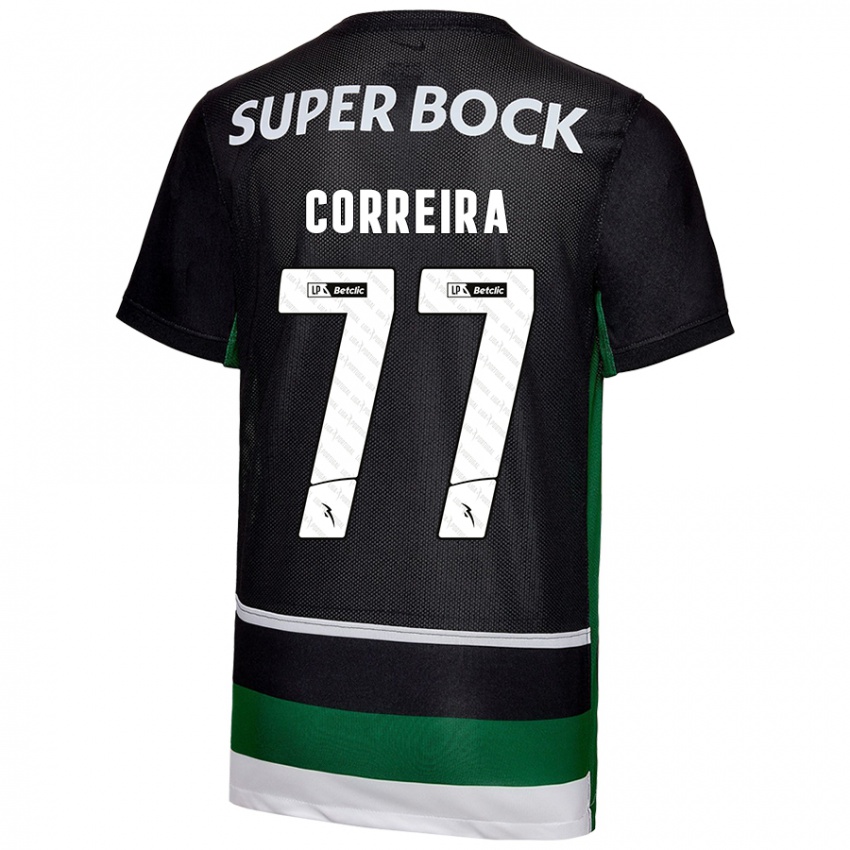 Damen Alicia Figueiredo Lima Correia #77 Schwarz Weiß Grün Heimtrikot Trikot 2024/25 T-Shirt Schweiz