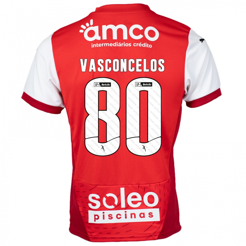 Damen Vasconcelos #80 Rot Weiß Heimtrikot Trikot 2024/25 T-Shirt Schweiz