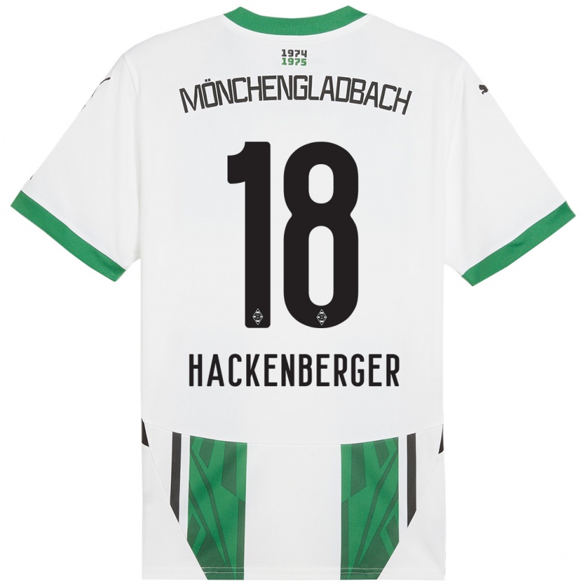 Femme Maillot Jessica Hackenberger #18 Blanc Vert Tenues Domicile 2024/25 T-Shirt Suisse