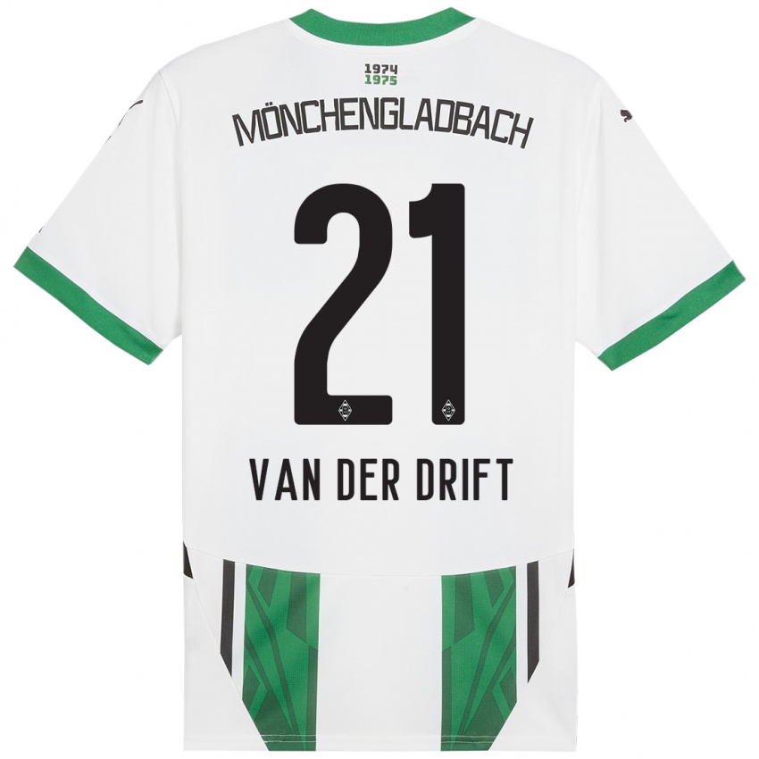 Femme Maillot Suus Van Der Drift #21 Blanc Vert Tenues Domicile 2024/25 T-Shirt Suisse