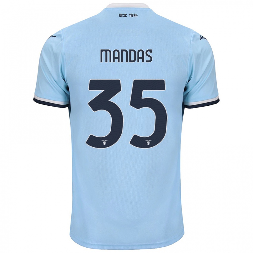 Damen Christos Mandas #35 Blau Heimtrikot Trikot 2024/25 T-Shirt Schweiz