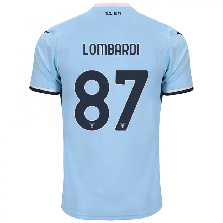 Femme Maillot Cristiano Lombardi #87 Bleu Tenues Domicile 2024/25 T-Shirt Suisse